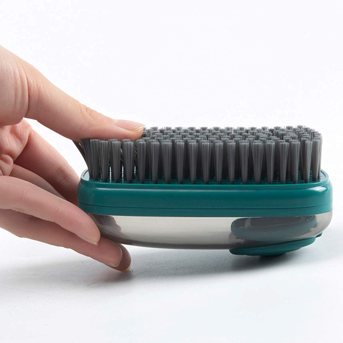 Primetan Scrub Brush, Quality Soft Laundry Clothes Shoes Pot Washing Scrubbing Brush, Automatic Liquid Addition, Easy to Grip Household (Dark Green) 3
