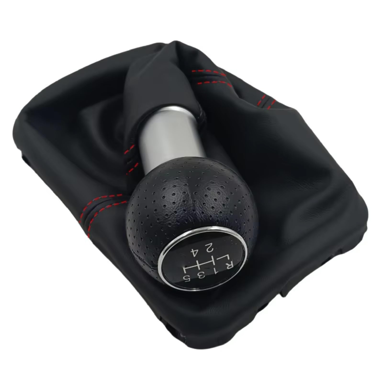 HILLAR Car Gear Stick Knob for VW for Beetle 1998-2010 Gearbox Gaiter Stick Handles 5 Speed Red Line Gear Shift Knob Boot Lever Gaitor Shifter Dust Jacket(Type 7)