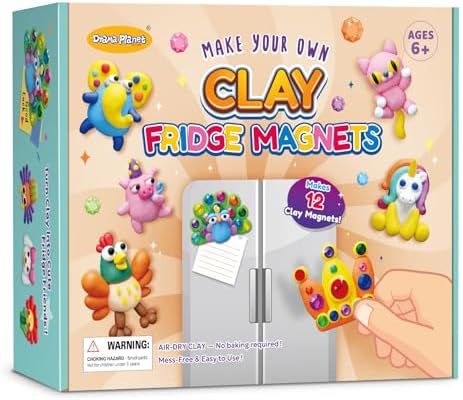 Make Your Own Clay Fridge Magnets Kit, Air-Dry Clay Crafts for Ki...