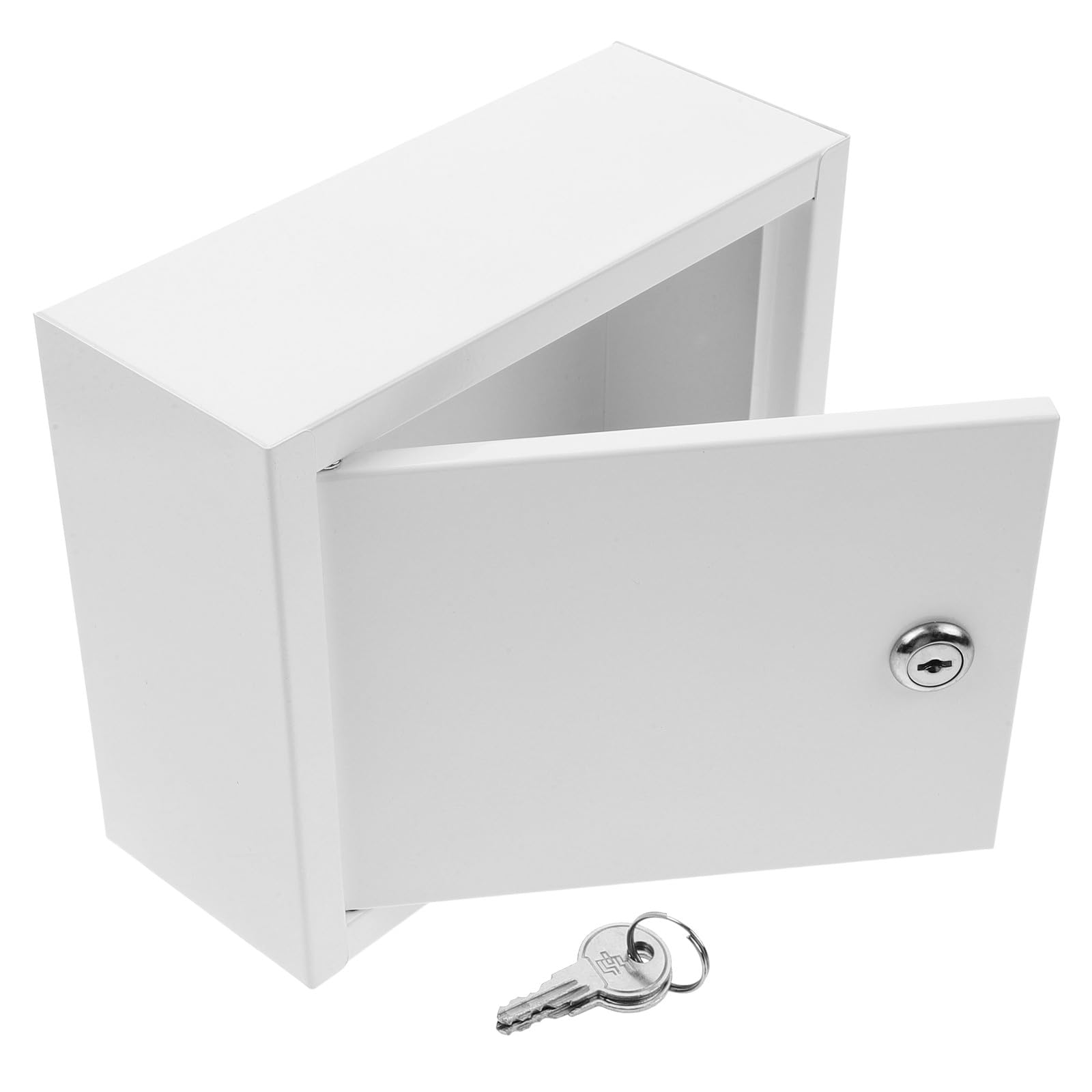 Didiseaon Caja de Leche para Montaje en Pared con Cerradura, Resistente y Compacta, Capacidad para 4 Botellas de Medio Litro, Caja de Entrega para Exterior, Almacenamiento Seguro