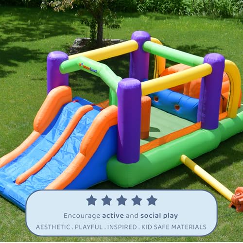 Bounceland Pro Racer Obstacle Bounce House with Dual Slides, Bounce, Climb, Slide All in One, UL 1 HP Blower Included, 19 ft x 9 ft x 7 ft H, Great for Big Party, Fun Racing Game in Teams - Image 6