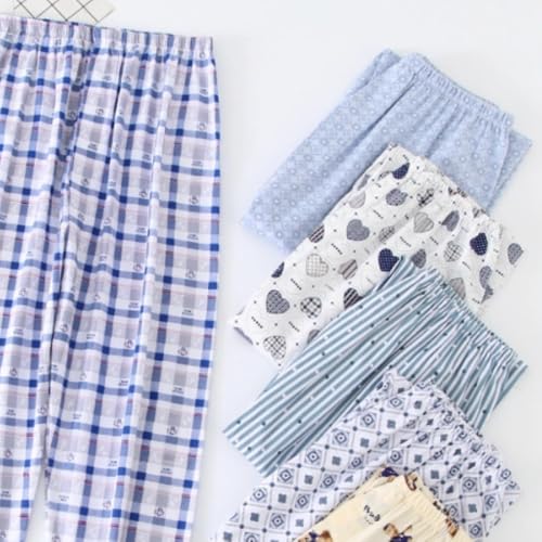 Premium Comfort Breathable 100% Cotton Patterned Pajama Bottoms Lightweight Men's Sleep Pants Lounge Soft Sleepwear2