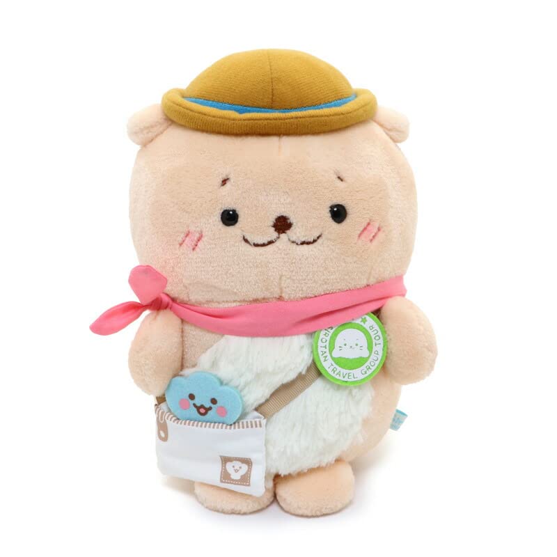 Amazon.co.jp: しろたん らっこいぬ お座り 旅行者 ぬいぐるみ 23cm お