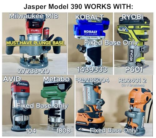 Image of Jasper 390 XLC Router Circle Cutter Jig - Cut 184 Perfect Circles from 7 inch to 52 inch - Built for Compact, Trim & Cordless Routers - Empower Your Craft with Pro-Grade Precision