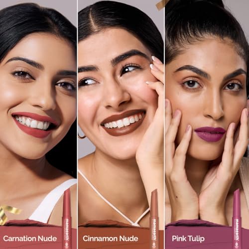 Image of Mamaearth Moisture Matte Long Stay Lipstick Minis Gift Set - Nude Perfection | 8 Hour Moisture Lock | Up to 12-Hour Long Stay | Smudge Proof | Travel-Friendly | Gifting For Valentine's Day, Birthday, Anniversary & Special Occasions | Rakhi Gift for Sister | Premium Gift Pack