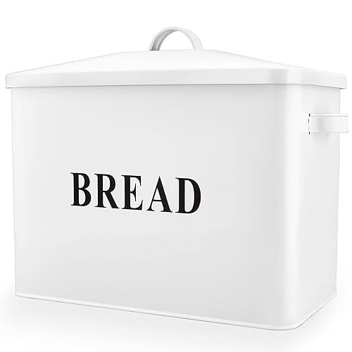 P&P CHEF Extra Large Bread Box with Lid, Metal Bread