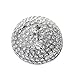 Elegant Designs FM1000-CHR Elipse Crystal 13 Inch Modern Metal 2 Light Bowl Shaped Ceiling Flush Mount Fixture, Chrome