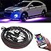 Lumières Underglow de Voiture, Bande LED Multicolore Underglow de Voiture, Bluetooth Bandes LED étanches 16 Millions de Couleurs de Couleurs Lumière d'accentuation au néon (90cmx120cm)