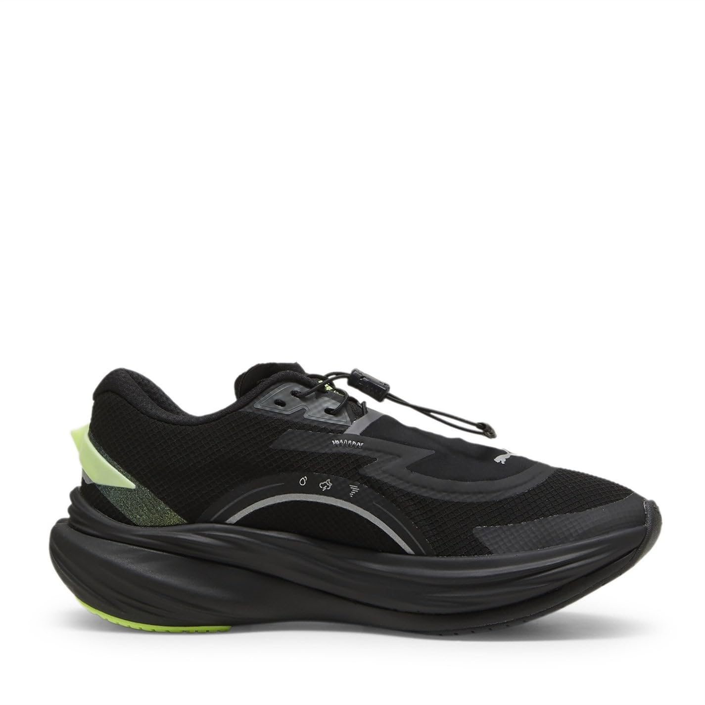 Puma Mujeres Deviate Nitro 3 WTR+ Zapatillas para Correr Zapatilla Neutral Galactic Gray/Black/Fizzy Apple - Gris Oscuro