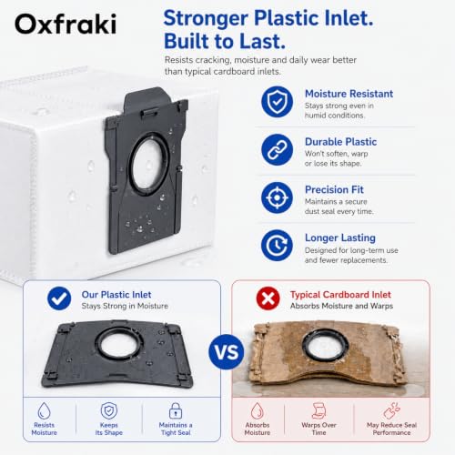Image of 10 Pcs Vacuum Bags for Mova P10 Pro Ultra /Dreame L40 Ultra / L10s Ultra Gen 2 / X40 Ultra /X50 Ultra / E30 Ultra / P50 Pro Ultra Robot Vacuum, 3.2L Replacement Dust Bag Accessories with 4-Layer Filtration