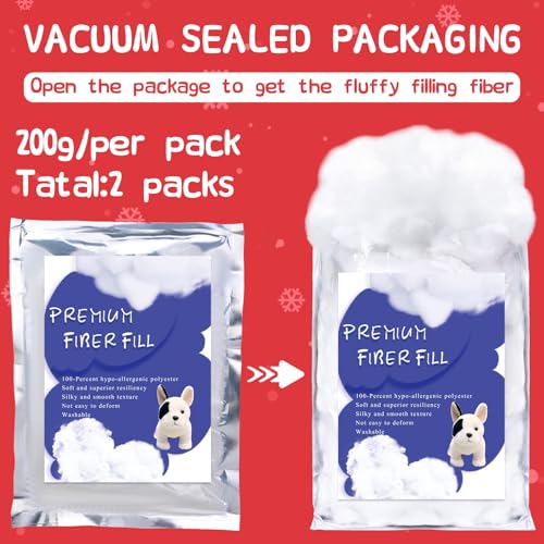 Image of BUTUZE Polyester Fiber, Clouds for Room Ceiling, Cotton Clouds, 400g /14oz - Fake Snow Decoration, Artificial Snow, Cloud Decor, Polyfill Stuffing Fiber Fill