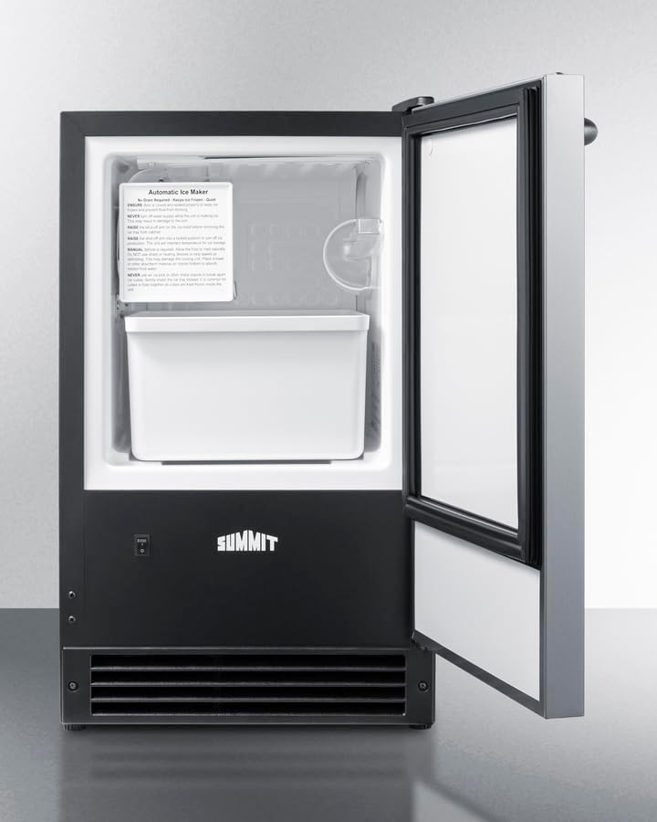 Summit 15" Stainless Steel Undercounter Crescent Ice Maker
