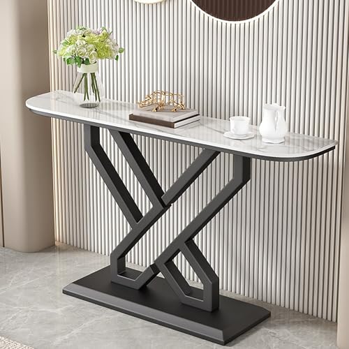 Moderna mesa de sofá con marco de metal para salón y recibidores estrechos 2