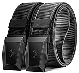 BULLIANT Men Belt 2 Pack,Tactical Web Rigger Belt Stretch for Men Military Sports Hiling Fishing,Qui