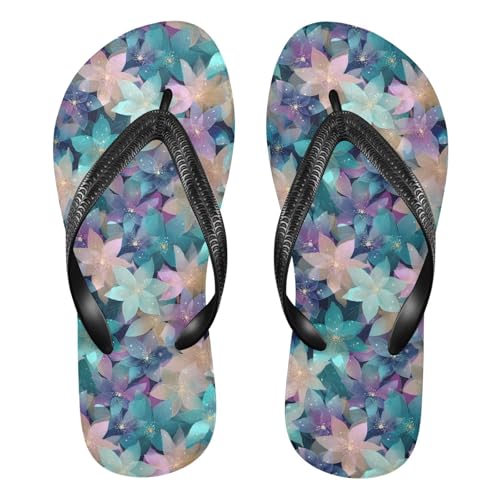 Flip Flop Sandals Shining Leaf Print for Women Men Beach Outdoor XS