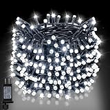 Dalugo LED イルミネーションライト ストリングライト ストレート クリスマスツリーライト 20M 200LED 複数連結可 8点灯モード 記憶/タイマー機能 クリスマス飾り イルミネーション クリスマス電飾 屋外 IP44防水 キャンプ用 室内 ハロウィン/パーティー 会場/庭 LED飾りライト（クールホワイト）