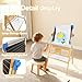 Asweets 3 in 1 Kids Art Easel, Magnetic Whiteboard/Chalkboard with Drawing Paper Roll, Abacus/Clock/Alphabet Chart - Educational Toy for Toddlers Preschoolers (3-8)