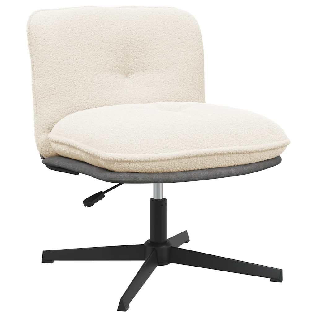 Generisch Silla giratoria de oficina color crema Tela