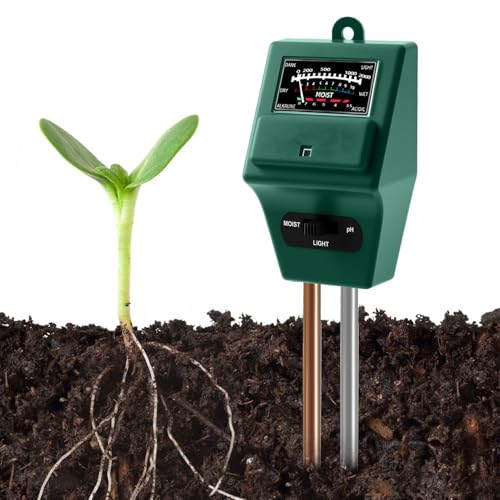 Testeur Humidité Plantes Hygrometre Plante Humidimetre Testeur de PH du Sol Capteur Moniteur d'eau Hygromètre Plante pour Intérieur et Extérieur Jardinage...