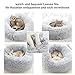 Nepfaivy Katzenbett Hundebett Flauschig Rund - Donut Kuscheliges Katzenkissen Katzenkorb Waschbar S/M/L/XL/XXL für Kleine, Mittelgroße und Große Katzen, Hunde und Andere Haustiere (M-50cm, Hellgrau)