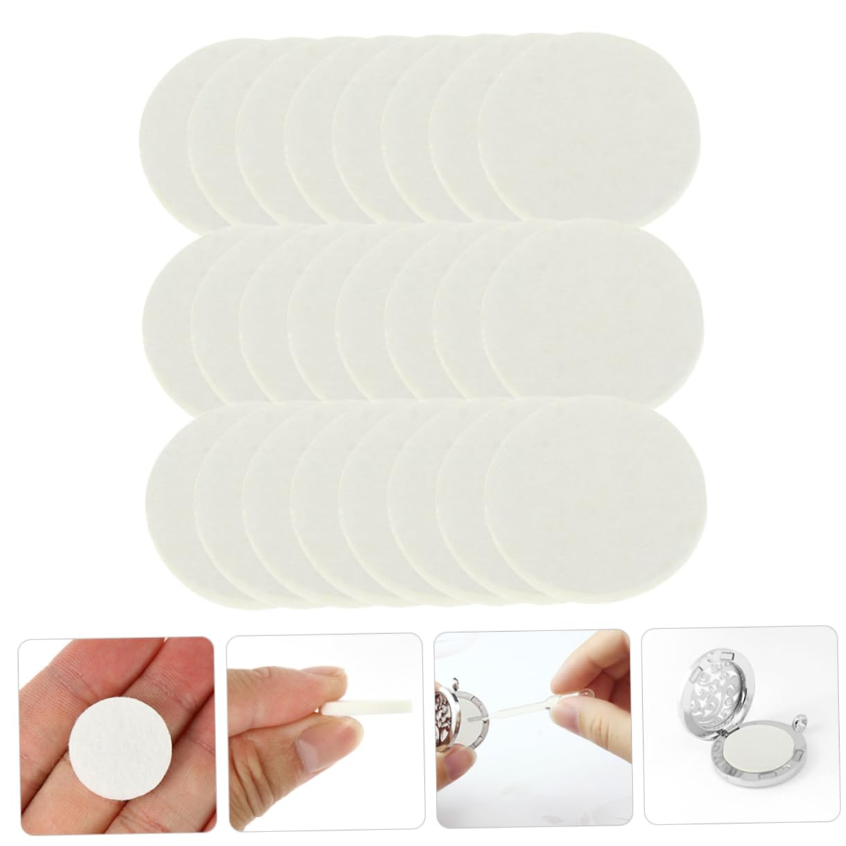 Cabilock 1000piezas Almohadillas Aromáticas Reemplazables para Difusores De Esencial Pads para Collares De Aromaterapia para Uso Diario