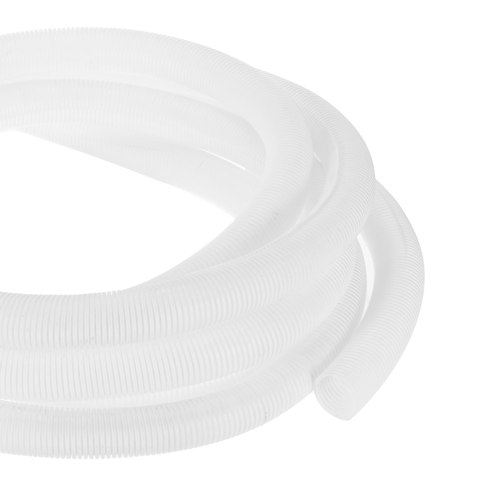 DMiotech 8m Wire Loom Split Tubing 38mm, Cord Protectors from Pet Flexible Conduit Cable Management for Office, Home, Garden, White