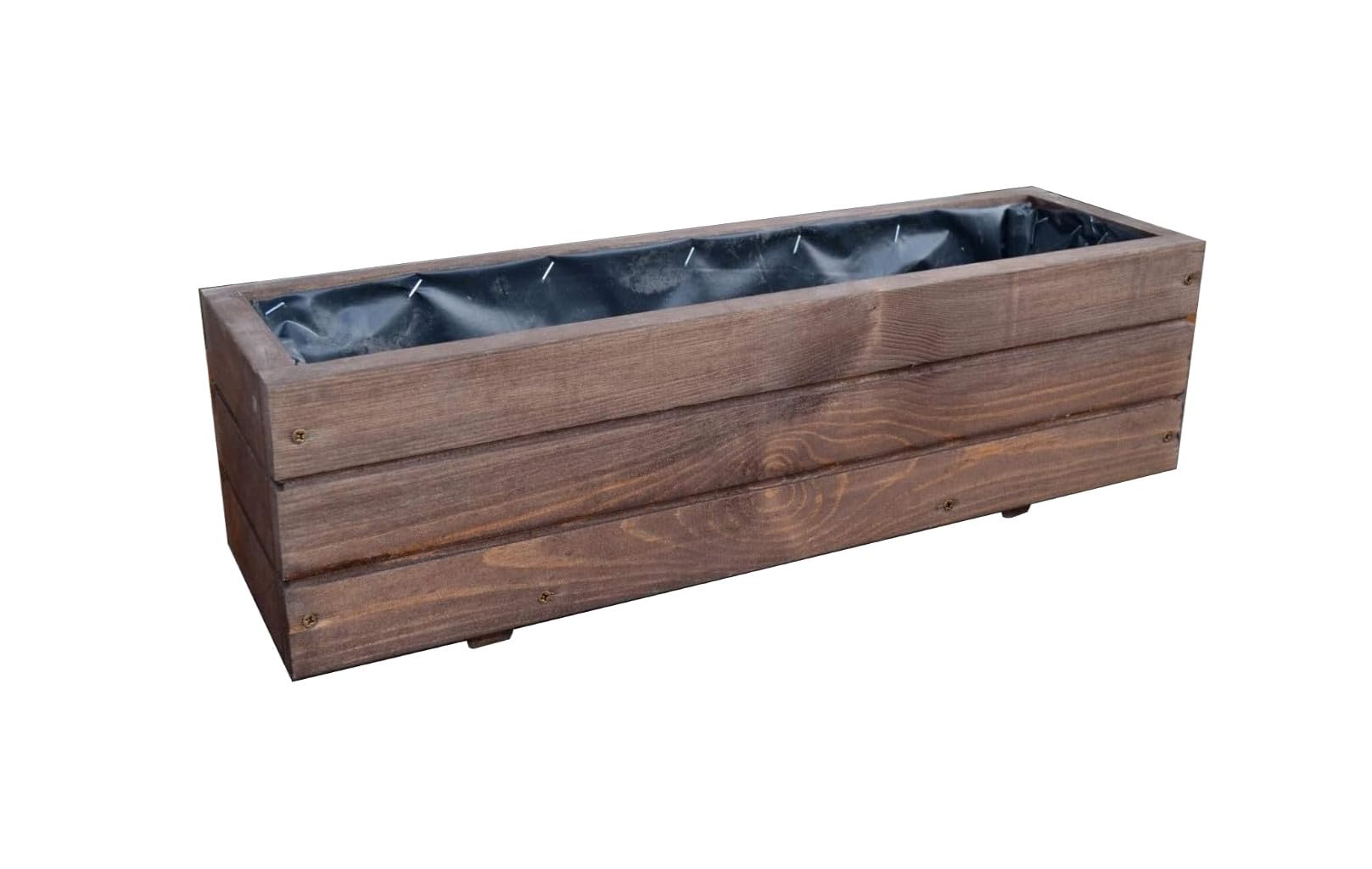 FKL DESIGN Home Deco Schmaler Blumenkasten Holz 60 cm  Pflanzkasten Balkon  & Fensterbank, Pflanzkbel Wetterfest, Kruterbeet Lang (D6 Palisander):  Amazon.de: Garten