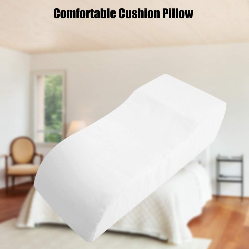 Cojín de espuma suave y cómodo, almohada de apoyo para descanso, alivio Lumbar, elevación de piernas, espalda (Blanco)