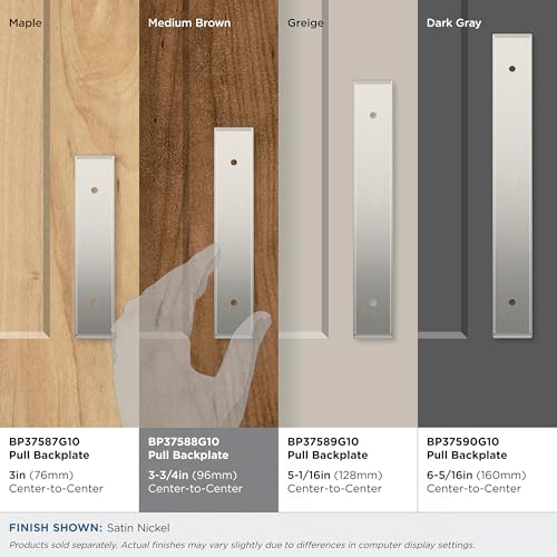 image for Amerock Maymont 3-3/4 inch (96mm) Center-to-Center Rectangle Satin Nic