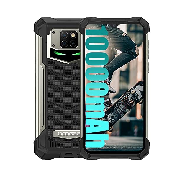 DOOGEE Rugged Smartphone Unlocked S88 Plus 10000mAh Big Battery 8GB + 128GB Android 10 Helio P70 Octa-core Waterproof Smartphone, 48MP Five Camera 4K Video 6.3" FHD+ Display Dual SIM 4G Rugged Phone