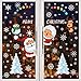 BOZHZO NoëL Autocollants Fenetre 313 Pcs, Flocons Décoration de Noël Fenetre Stickers Porte de Bonhomme de Neige Santa Autocollant Amovibles Statique Autocollants DéCalcomanie