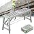 GESAIDES Scaffolding Equipment, Step Ladders, Portable Multipurpose Folding Scaffolding Work Platform Scaffold Tower Ladder Stool Bench Adjustable Height, 440kg Maximum Load,200cm