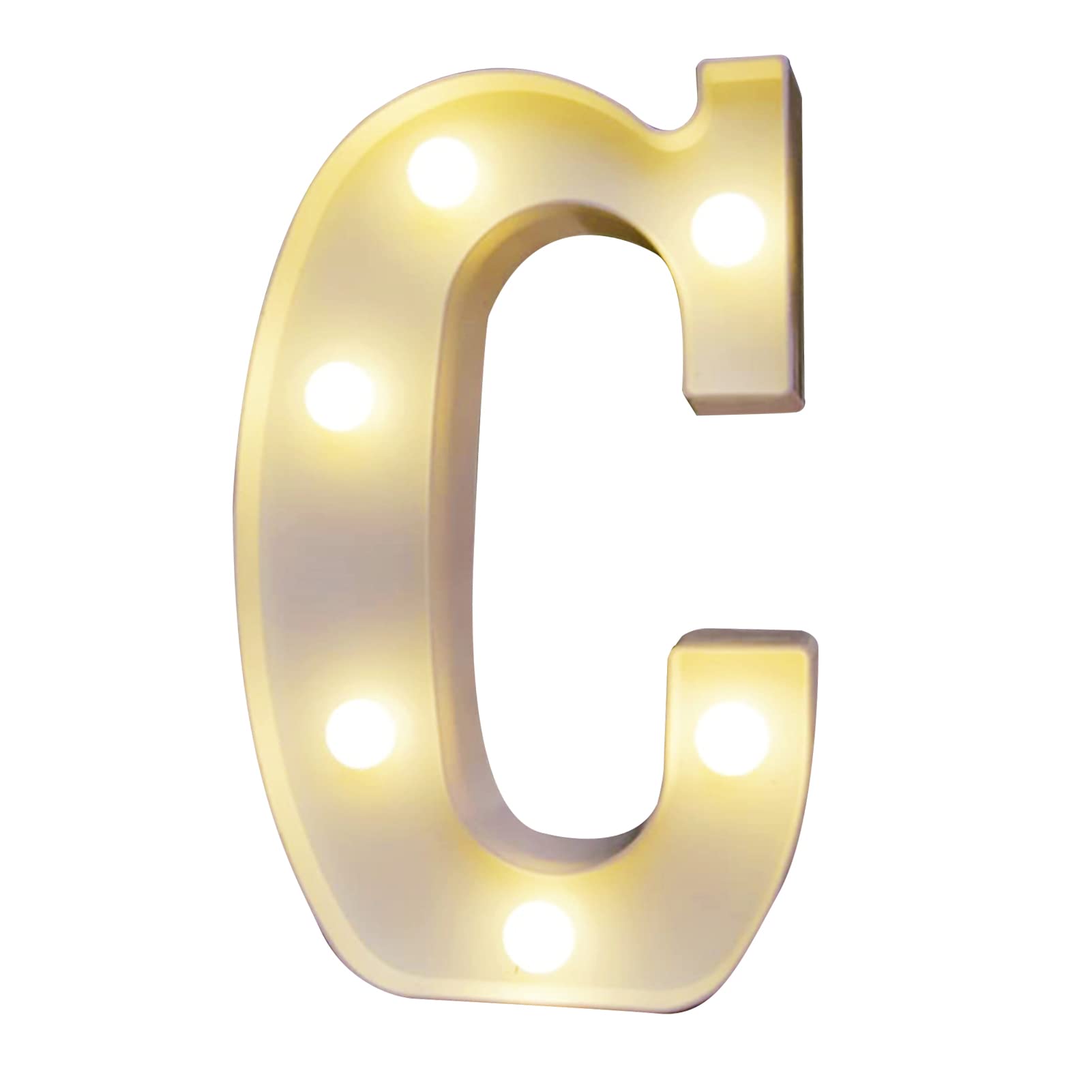 Alphabet LEDs Light Standing Letters Sign with Bulbs Night Lamp Warm Whiteant Bright Light Effect 2 * AA Cell Operated IP54 Water Resistance for Birthday Wedding Home Party Bar