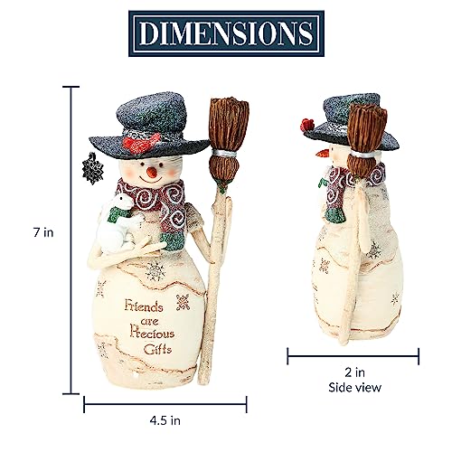 Pavilion-Friends-6-Snowman-Figurine-Sculpted-Hand-Painted-Statue-Snowman-Decor-Indoor-Christmas-Decoration-Winter-Decoration-Holiday-Decor-1-Count Pavilion Friends 6 Snowman Figurine Sculpted Hand Painted Statue Snowman Decor Indoor Christmas Decoration Winter Decoration Holiday Decor 1 Count