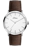 esprit herrenuhr batterie wechseln S.Oliver Unisex-Uhr Analog Quarz mit Lederarmband – SO-3102-LQ