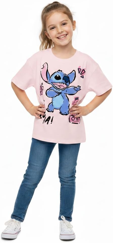 Disney Stitch Aloha Ohana Girls T-Shirt