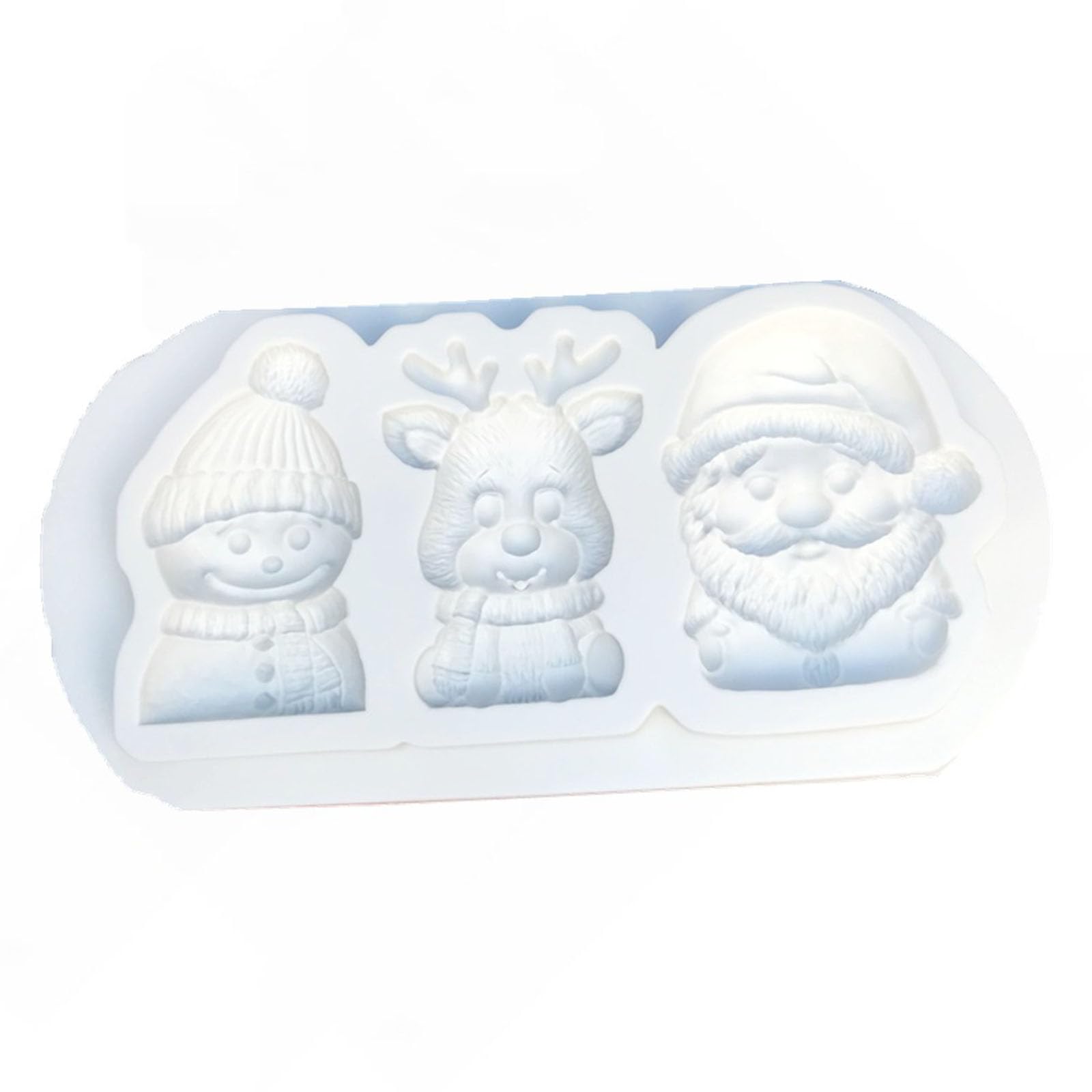 Kalttoy Snowman Santa Silicone Dessert Molds Nonstick Flexible Baking Accessories Festival Treat Creation Reindeer Snowman Cake Molds