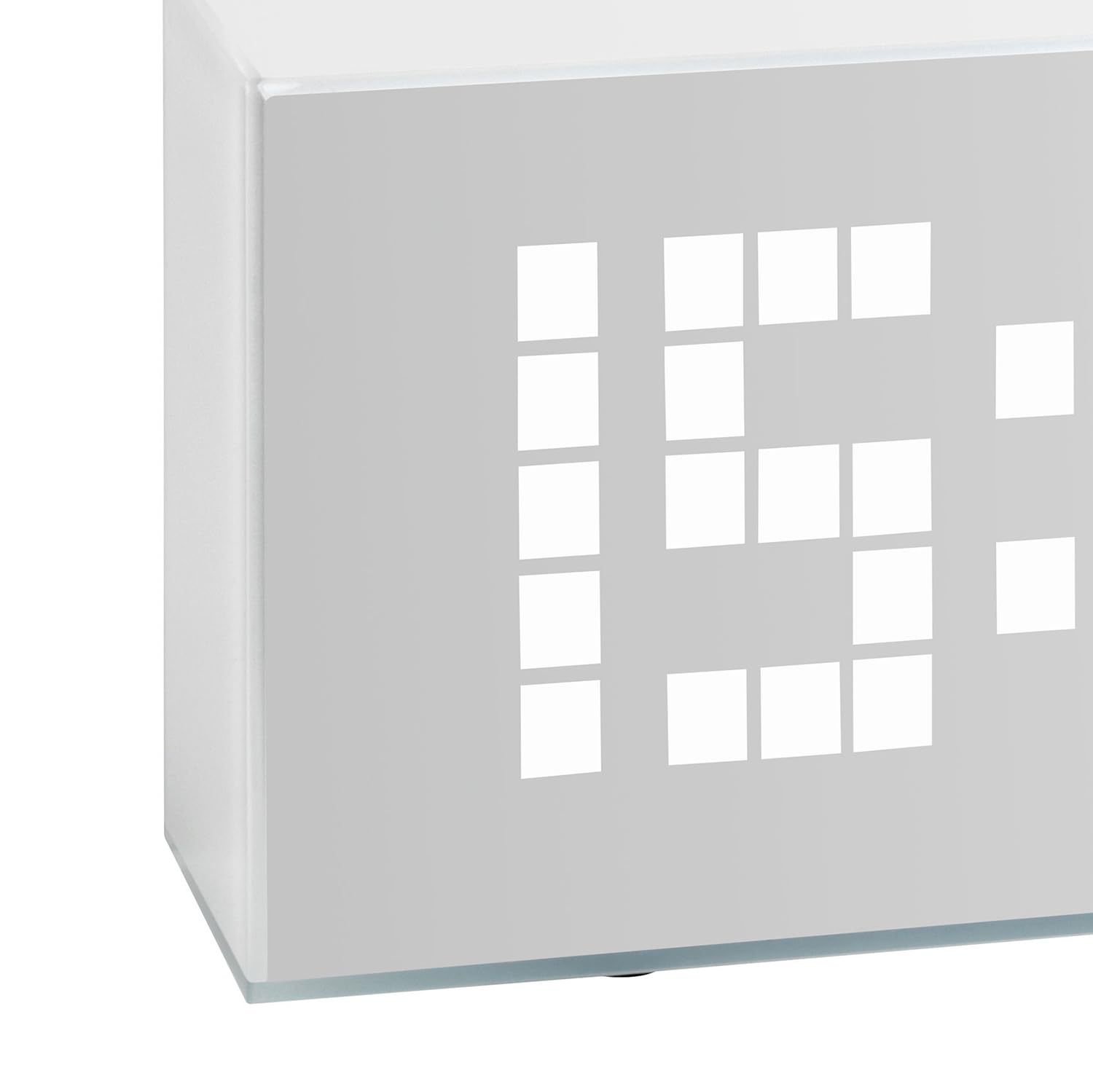TFA Dostmann Wecker digital TIME Block, 60.2012, mit Thermometer für innen, Uhrzeit und Datum, große LED Ziffern, weiß, (L) 175 x (B) 51 x (H) 91 mm