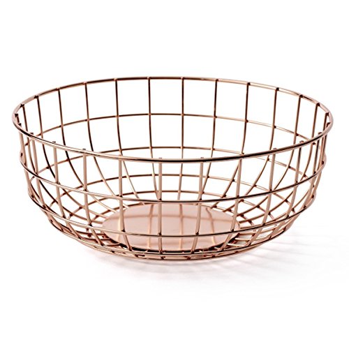 Menu Korb, Metall, kupferfarben, 25 x 25 x 10 cm