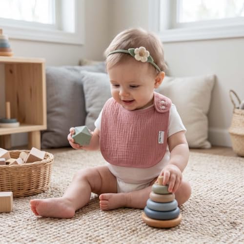 Image of Muslin Baby Bibs for Drooling and Teething,Bibs for Boys Girls