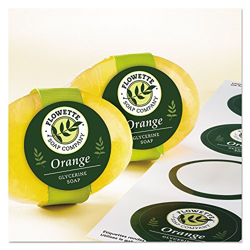 Image of Avery Printable Round Labels, Sure Feed Technology, Glossy White Labels, 2 inch Diameter, Permanent Adhesive, Laser /Inkjet, 120 Total (22807)