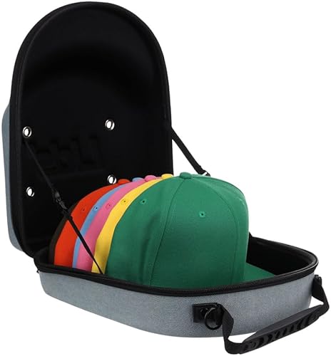 Lids Funda de viaje para gorras, para 6 sombreros, exterior de mezclilla duradera con interior negro, almacenamiento con asa y correa de hombro