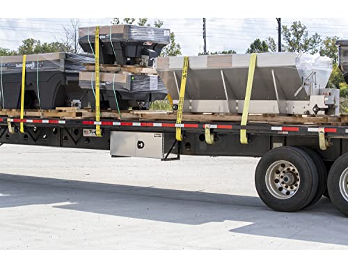 Image of Buyers Products 1705435 Silver Pro Series Smooth Aluminum Underbody Truck Box with Barn Door, 24x24x36 Inch, Durable Vehicle Tool Box for Storage and Organization