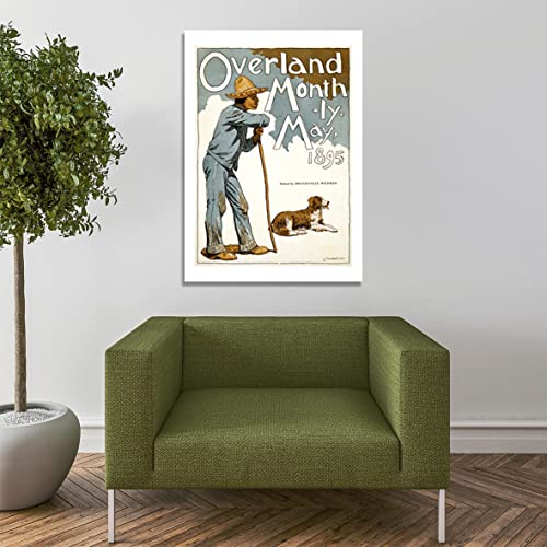 Couverture Overland 1895 encadrée | Solution déco murale mate pour petit espace