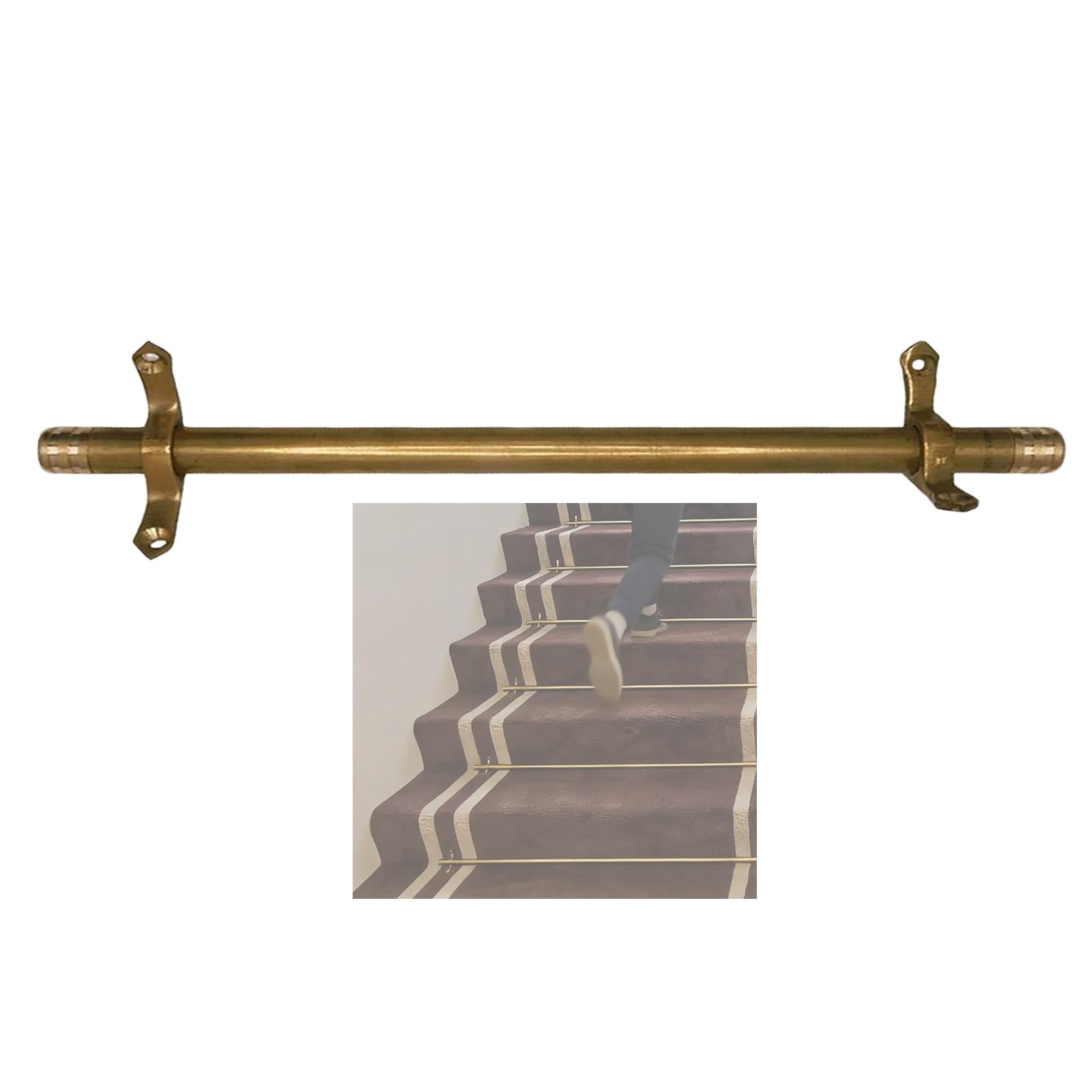 DFGHNBVC Stair Rods For Carpet Runners, Tubular Rods To Secure Stairs Carpet,5Pcs-22In(56Cm)