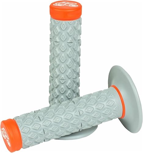 Miniatura 1 de Renthal G208 Comfort Pattern, gris/naranja, doble compuesto MX/Enduro Grips