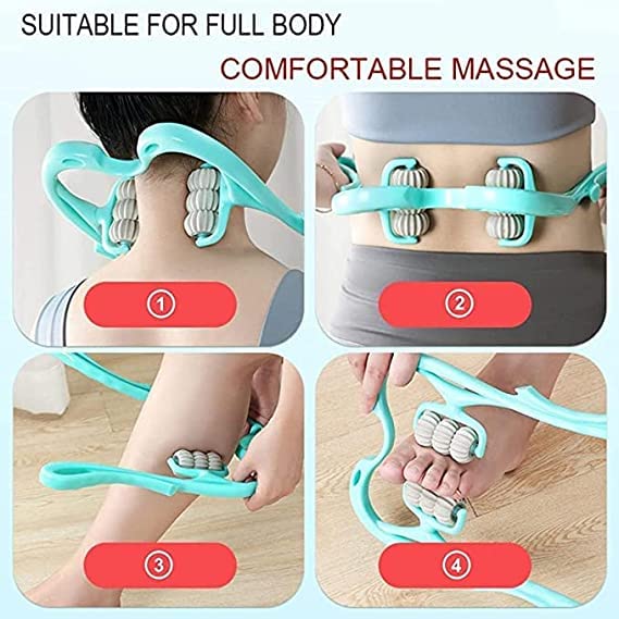 BOVZOX Manual 6 Ball Roller Neck And Body Massagers Physio Trigger Point Roller Self Massager Handheld (for Cervical Neck, Shoulder, Arms, Legs,Calf, Thigh & Back Waist Pain Relief) BOVZOX Manual 6 Ball Roller Neck And Body Massagers Physio Trigger Point Roller Self Massager Handheld (for Cervical Neck, Shoulder, Arms, Legs,Calf, Thigh & Back Waist Pain Relief)