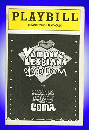 Vampire Lesbians of Sodom, Off-Broadway playbill + Charles Busch, Tom Aulino, Robert Carey, Andy Halliday, Arnie Kolodner, Theresa Marlowe