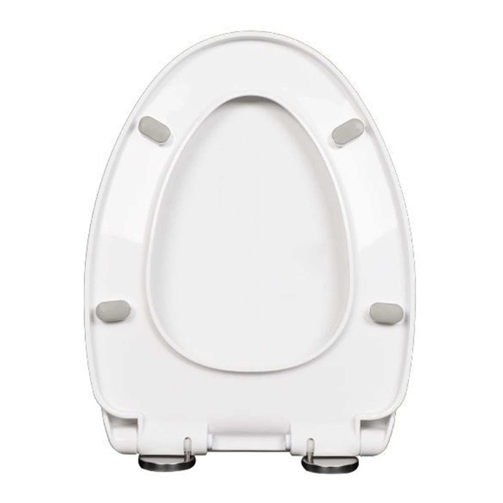 Sedile WC, Coperchio Water Tavoletta WC, Copriwater Universal con Chiusura Rallentata, Facile da Montare con Materiale Antibatterico a Forma di D/U/O/V