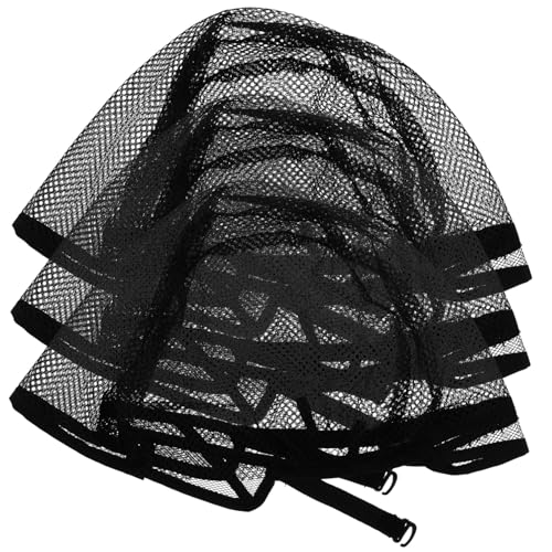 ERINGOGO 3 Pcs Wig Hairnet Caps Breathable Mesh Wig Caps Ladies Hairnets Fabric Bald Hair Bonnet for Sleeping Wig Net Cap Netted Sew Net Cap Wig Mesh Net Women Cloth Black